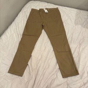 Khaki H&M Skinny Fit Stretch Pants
